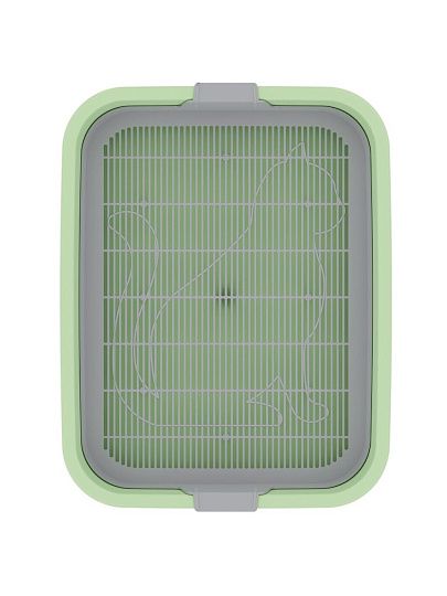 Лоток с сеткой, с бортиком, зеленый, Альтернатива, Барсик, М6932