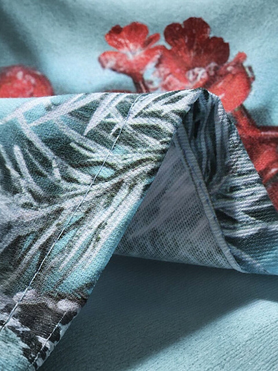 Скатерть 145х180 см, 100% хлопок, Шишки в инее