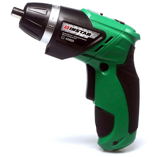 Отвертка аккумуляторная, Instar, 3.6 В, 1.5 А.ч, Li-ion, 200 об/мин, 1 скорость, блистер, АШП 60036