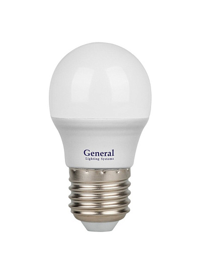 Лампа светодиодная E27, 20 Вт, 230 В, шар, 4500 К, нейтральный белый свет, General Lighting Systems, GLDEN-G45F, G45F, 661486