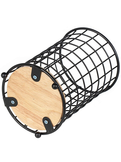 Подставка для столовых приборов, металл, круглая, 11 см, Y4-8006