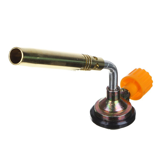 Горелка газовая 195х40х60 мм, цанговый захват, узкое удлиненное сопло, Чингисхан, 333098