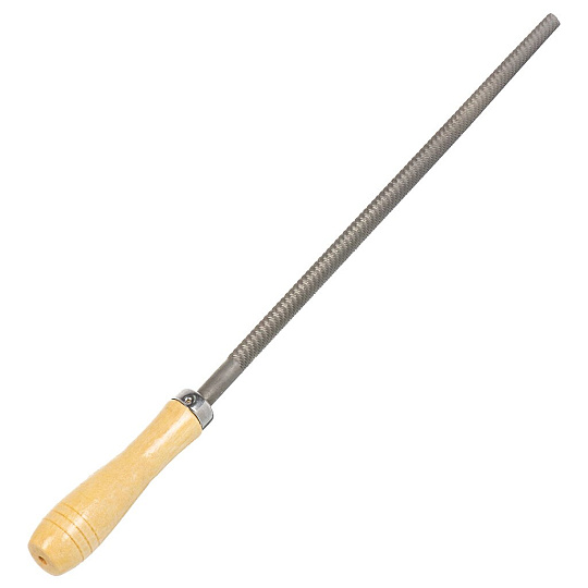 Напильник круглый, 250 мм, №2, деревянная ручка, Bartex, 12010