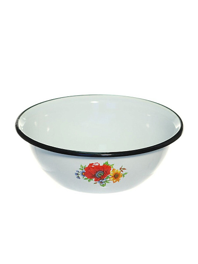 Миска эмалированная сталь, круглая, 18х8 см, 0.8 л, Керченский металлургический завод, 40304-062/5, в ассортименте