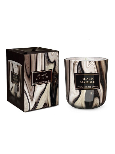 Свеча ароматизированная, 8х9 см, в стакане, в ассортименте, Bartek Candles, Мрамор
