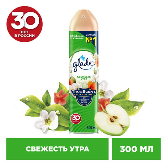 Освежитель воздуха Glade, 300 мл, Свежесть утра, 650845