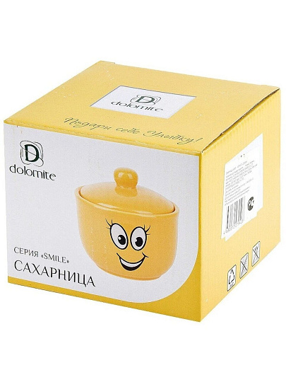 Сахарница 450 мл, керамика, 11.5х11.5х11 см, подарочная упаковка, Smile, L2520866
