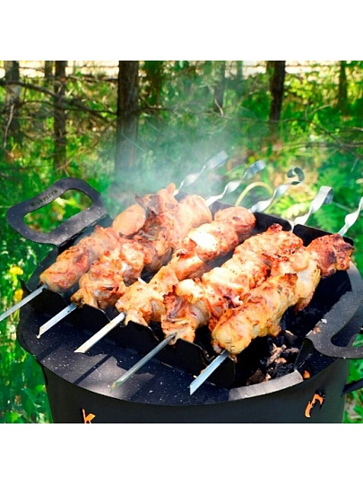 Подставка под шампура для учага 12л, + 5 шампуров, Kukmara, пшу012