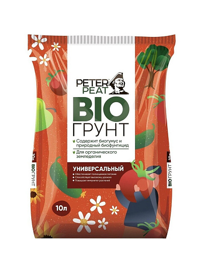 Грунт Био, универсальный, 10 л, Peter Peat