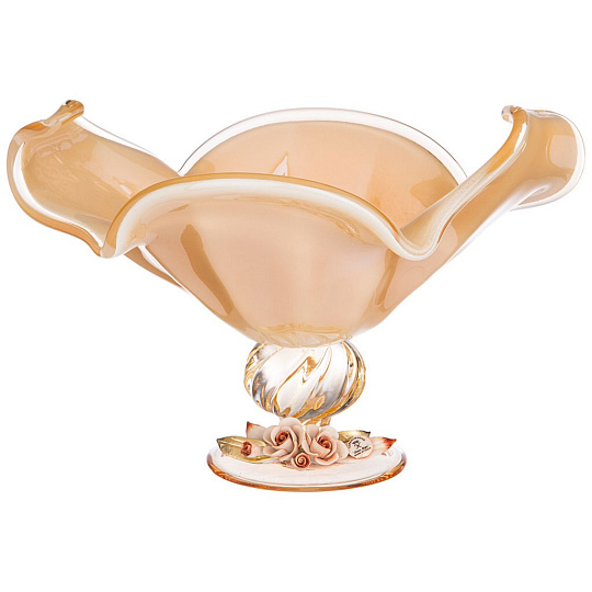 Блюдо на ножке white cristal "honey persia" 30х24см высота 21см, 647-752