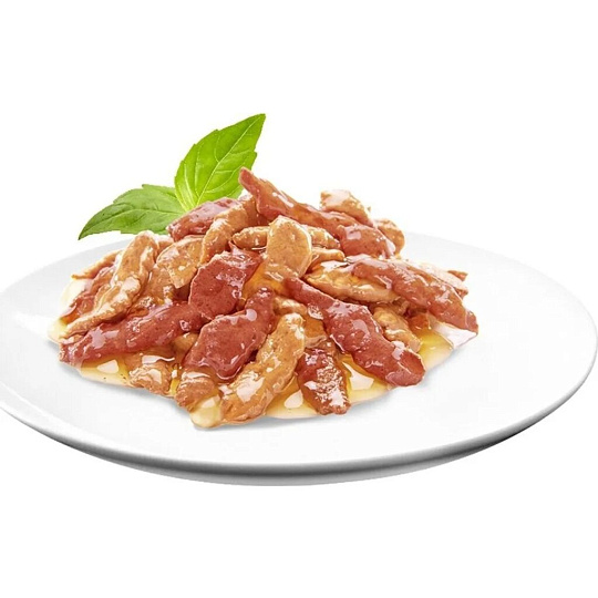 Корм для животных Sheba, Pleasure, 85 г, для взрослых кошек, кусочки в соусе, курица/кролик, пауч, 10161703