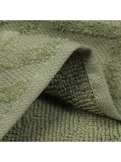 Полотенце кухонное махровое, 30х30 см, 450 г/м2, 100% хлопок, Silvano, Navy, серо-зеленое, Узбекистан