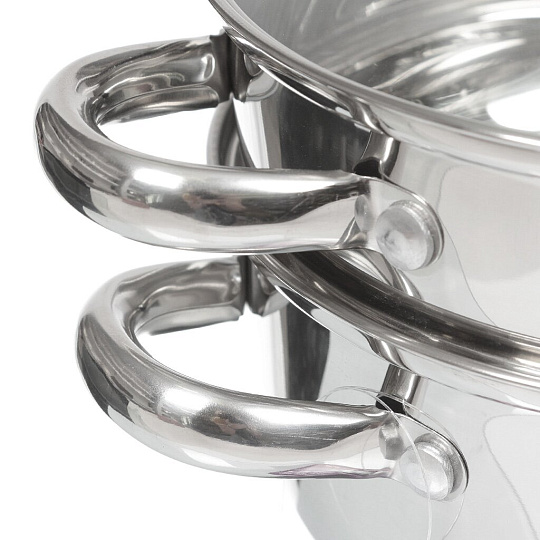 Пароварка нержавеющая сталь, 6.6 л, 5 секций, Rainstahl, Berlinger, крышка стекло, 5102-03RS\ST