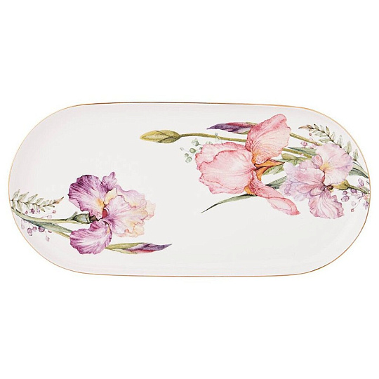 Блюдо керамика, овальное, 30.5 см, Irises, Lefard, 590-342