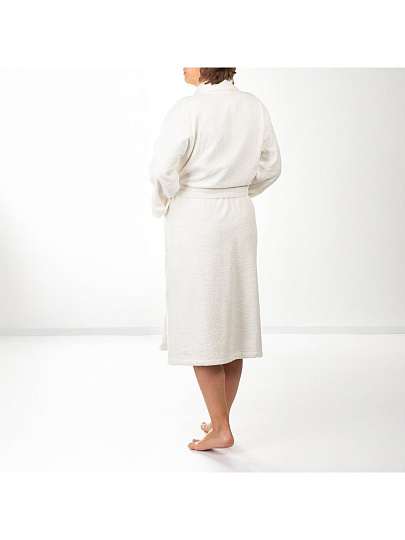 Халат женский, махровый, 100% хлопок, молочный, L-XL, 48-50, Silvano