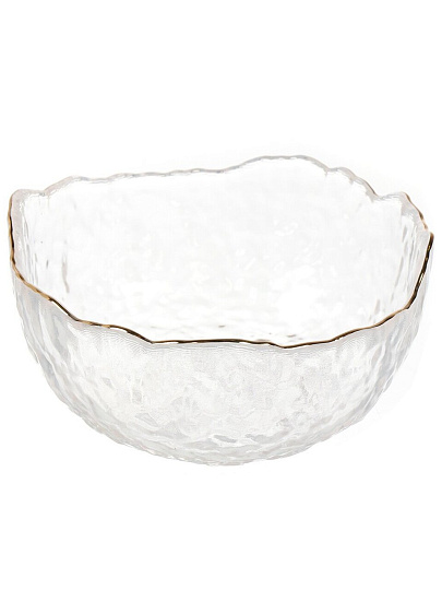 Салатник стекло, круглый, 13х6 см, 0.3 л, отвод золотом, Алмаз, Y6-10089/Y4-9202