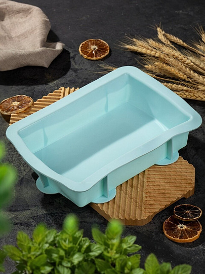 Форма для запекания силикон, 20х29х6.5 см, прямоугольная, Daniks, Квантум, Y4-5176