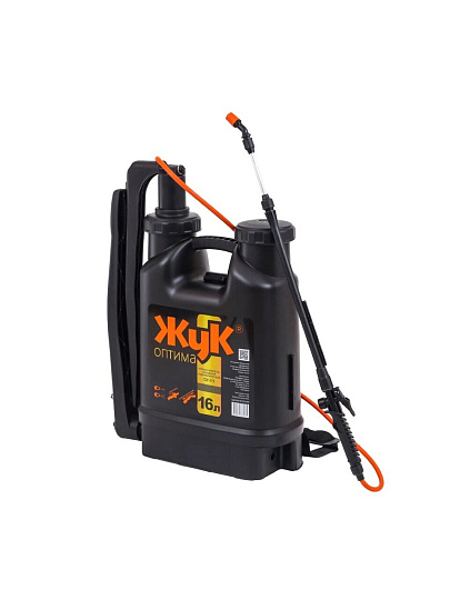 Опрыскиватель садовый Жук, 16 л, пластик, ранцевый, телескопическая штанга, 650-970 мм, Оптима, ОГ-111 7275-00