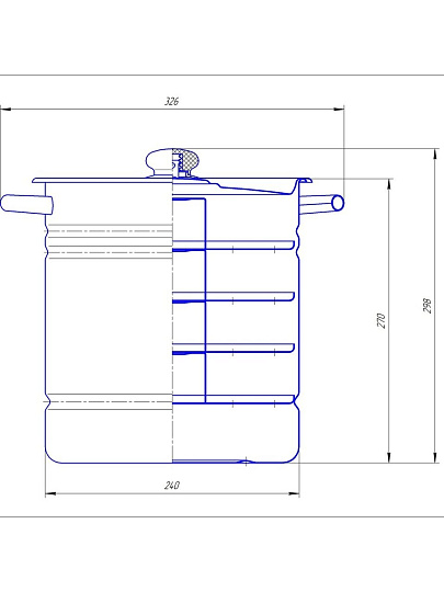 Мантоварка сталь, эмалированное покрытие, 12 л, 4 секции, Сибирские товары, Юрта, крышка сталь, пластиковая кнопка, С1724.3*129