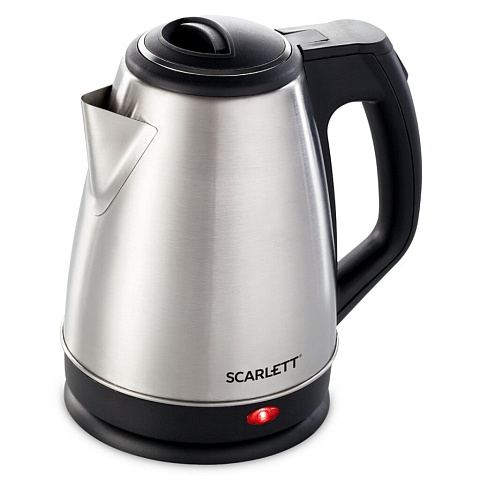 Чайник электрический Scarlett, SC-EK21S25, 1.5 л, 1350 Вт, скрытый нагревательный элемент, металл