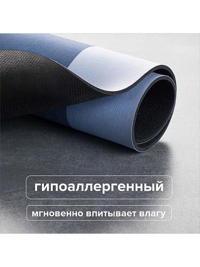 Коврик быстросохнущий для ванны, антискользящий, 0.5х0.8 м, полиэстер, РМС, К-03СН-50х80