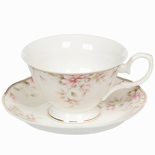 Набор чайный фарфор, 14 предметов, на 6 персон, 220 мл, чайник 900 мл, Beatrix, Сицилия, МН015P/14, подарочная упаковка