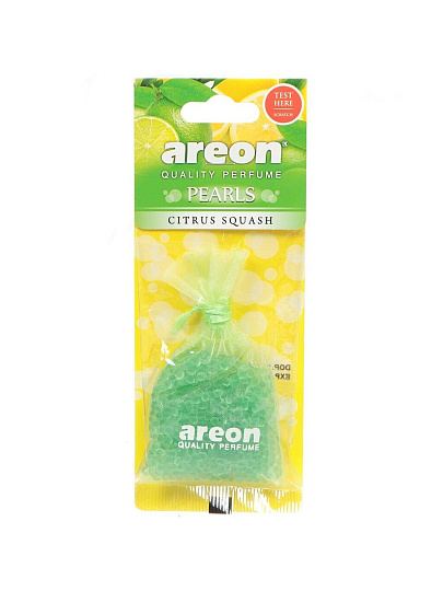 Ароматизатор в машину подвесной, мешочек, Areon, Pearls Цитрус, 704-ABP-05