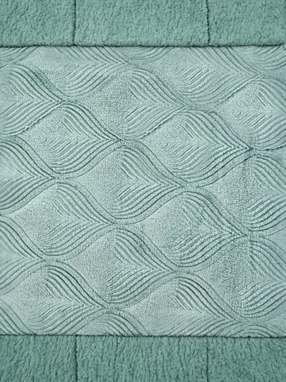 Плед евро, 200х220 см, велсофт жаккард, 100% полиэстер, Silvano, Lotus, зеленый, 200/006-LOT/LA