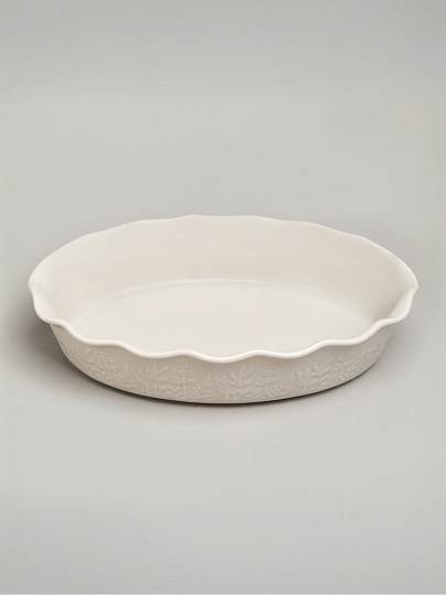 Форма для запекания керамика, 23.5х32х7 см, 1.9 л, овальная, Agness, Beige, 780-125