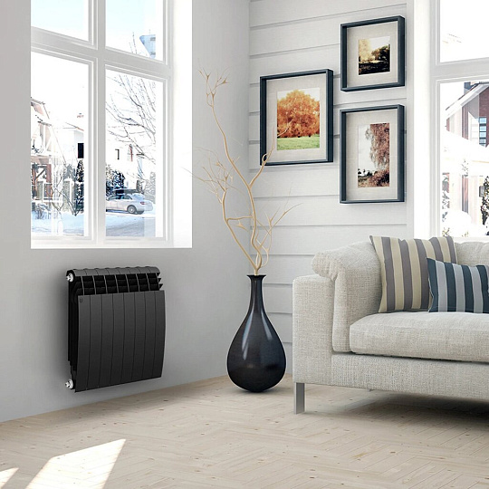 Радиатор биметалл, 500х90 мм, Royal Thermo, BiLiner/Noir Sable, 8 секций, НС-1176313