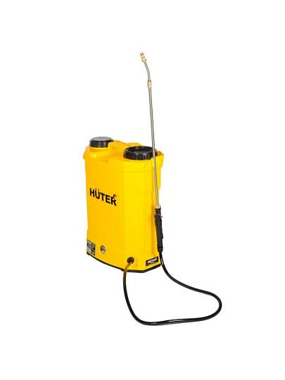 Опрыскиватель садовый аккумуляторный, Huter, 16 л, свинцово-кислотный, 8 А.ч, 12 В, пластик, ранцевый, телескопическая штанга, 1000 мм, SP-16AC, 70/13/29