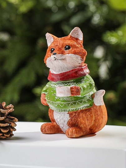 Фигурка декоративная полистоун, Лиса, 10х14.5 см, Y4-9793
