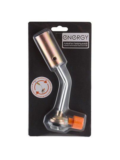 Горелка газовая 180х39х66 мм, цанговый захват, портативная, ручное зажигание, Energy, GT-03, 146023