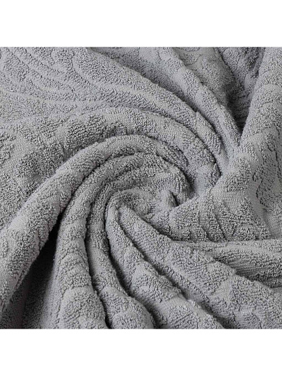 Плед евро, 220х240 см, подарочная коробка, жаккард, 100% хлопок, Karteks, Damask 14, серый