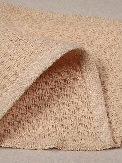 Полотенце кухонное вафельное, 40х60 см, 300 г/м2, 100% хлопок, Silvano, Esthetic, пудрово-бежевое, Узбекистан