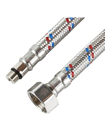 Подводка для воды М10-1/2"х0.8 м, пара, сталь, ELKA