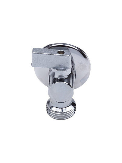 Кран для воды, 1/2"х3/4", ш-ш, латунь, угловой, с обратным клапаном, AquaLink