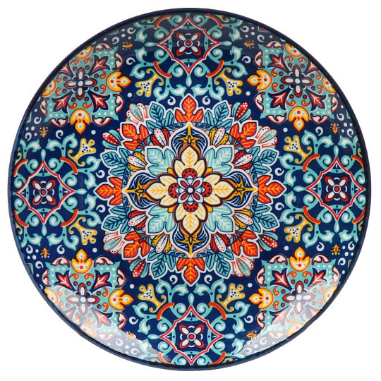 Блюдо керамика, 4.5х25 см, синее, Самарканд, Y4-9761