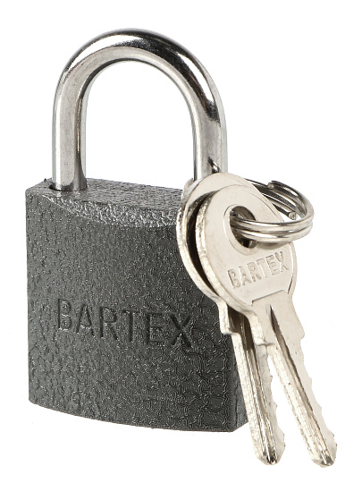 Замок навесной BARTEX чугунный 25мм, блистер, 2 ключа, 504658