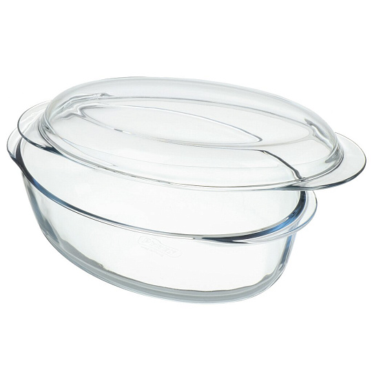 Кастрюля стекло, 20х33х13 см, 4.1 л, овальная, с крышкой, Pyrex, Let's Share, 459BC/S