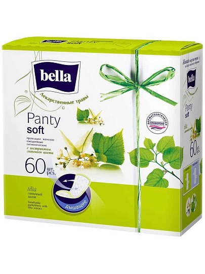 Прокладки женские Bella, Panty, ежедневные, 60 шт, с экстрактом липового цвета, BE-021-RZ60-002