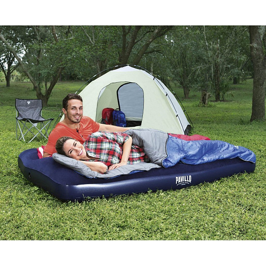 Матрас надувной Bestway, 191х137х28 см, 332029/67225, насос встроенный, ножной, флокированный, 300 кг
