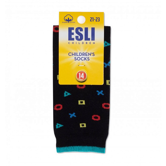 Носки детские унисекс, Esli, 638, черные, р. 14, 21С-90СПE