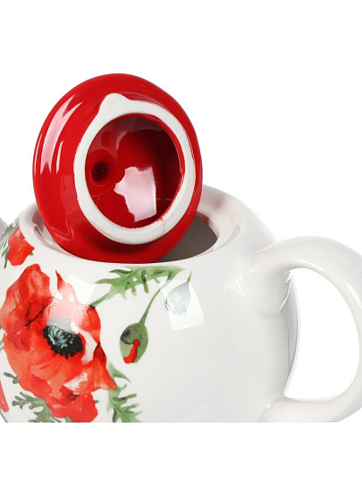 Чайник заварочный доломит, 0.95 л, Daniks, Алый мак
