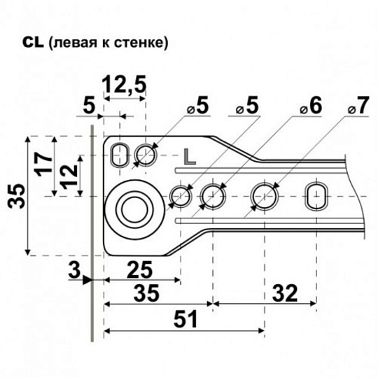 Направляющая роликовая 500х0.8 мм, 2 шт, белая, StahlBuro, 15 922