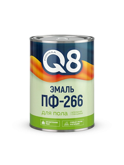 Эмаль Formula Q8, ПФ-266, алкидная, глянцевая, красно-коричневая, 2.6 кг