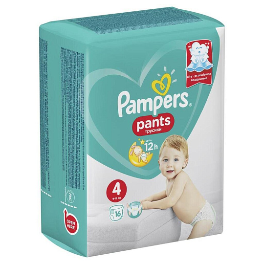 Подгузники-трусики детские Pampers, Pants Maxi, р. 4, 9 - 14 кг, 16 шт, унисекс
