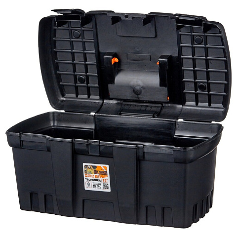 Ящик для инструментов, 15 '', 21х38х19.5 см, пластик, Techniker, черный, BR3747ЧР