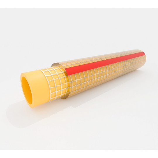 Шланг поливочный, 3/4 '', 8 атм, армированный, 25 м, 3 слоя, Aqwavim, Silicon Plus, ПВХ