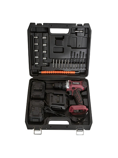 Дрель-шуруповерт аккумуляторный, Pioneer, CD-M2012C USP, 20 В, кейс, 17277